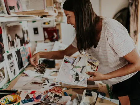 Brandi Hofer - painter, collage artist and muralist